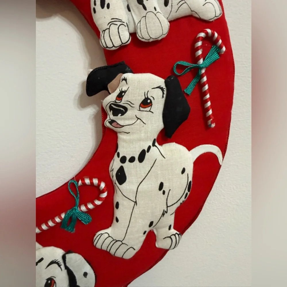 Disney Red Dalmatian Padded Holiday Wreath (NWT)